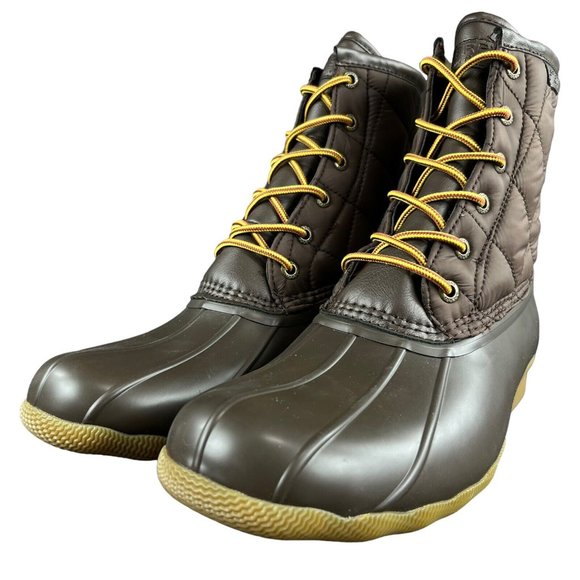 Sperry Men's Top-Sider Saltwater Nylon Brown Duck Boots STS24866 Sizes 10.5-12 M - Picture 6 of 7